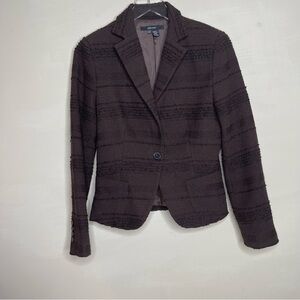 Zara basic brown blazer one button